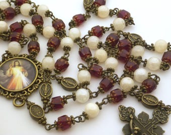 Divine Mercy Rosary, Czech Cathedral Beads, Miraculous Medal, Vatican Crucifix
