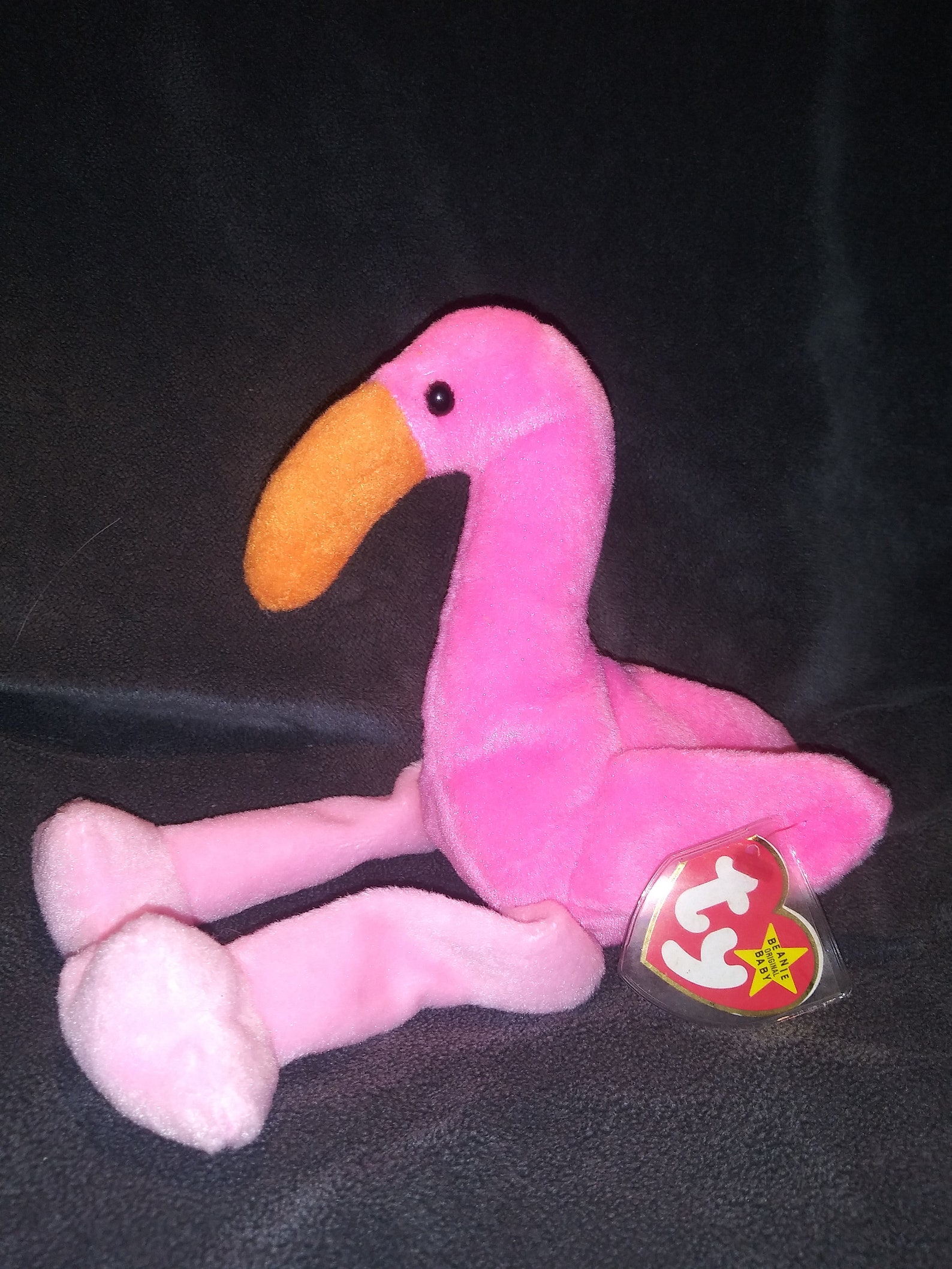 TY Beanie Babies Pinky The Flamingo PVC Pellets Etsy