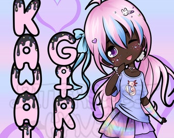 Kawaii Girl art print