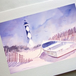 Cape Lookout Lighthouse - card by Edwin Voorhees