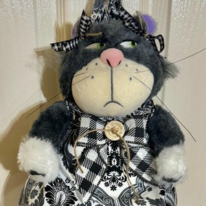 不機嫌な猫のビニール袋ホルダー