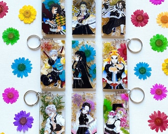Anime Resin Keychain Etsy