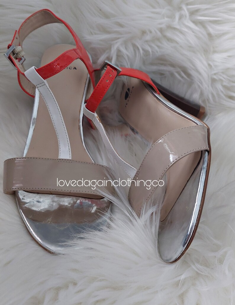 Orange and beige sandals by Jessica image 4