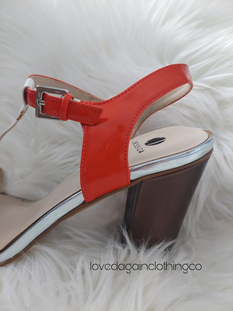 Orange and beige sandals by Jessica image 1