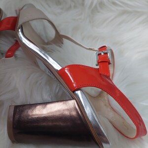 Orange and beige sandals by Jessica image 5