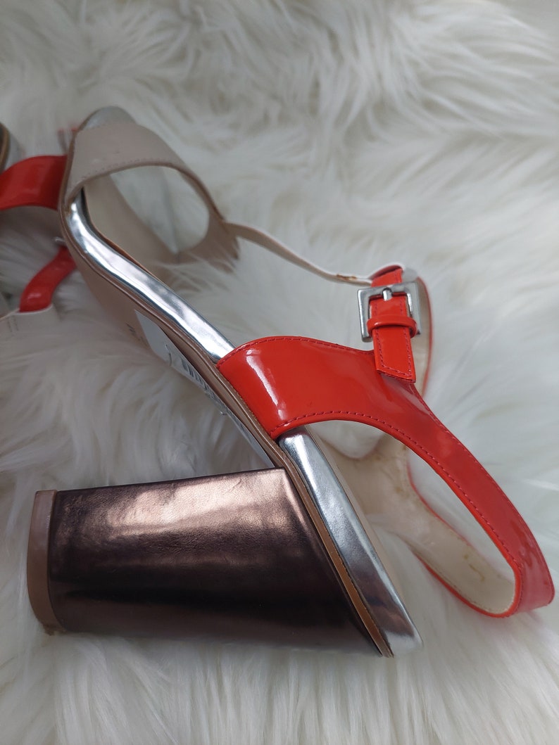 Orange and beige sandals by Jessica image 5