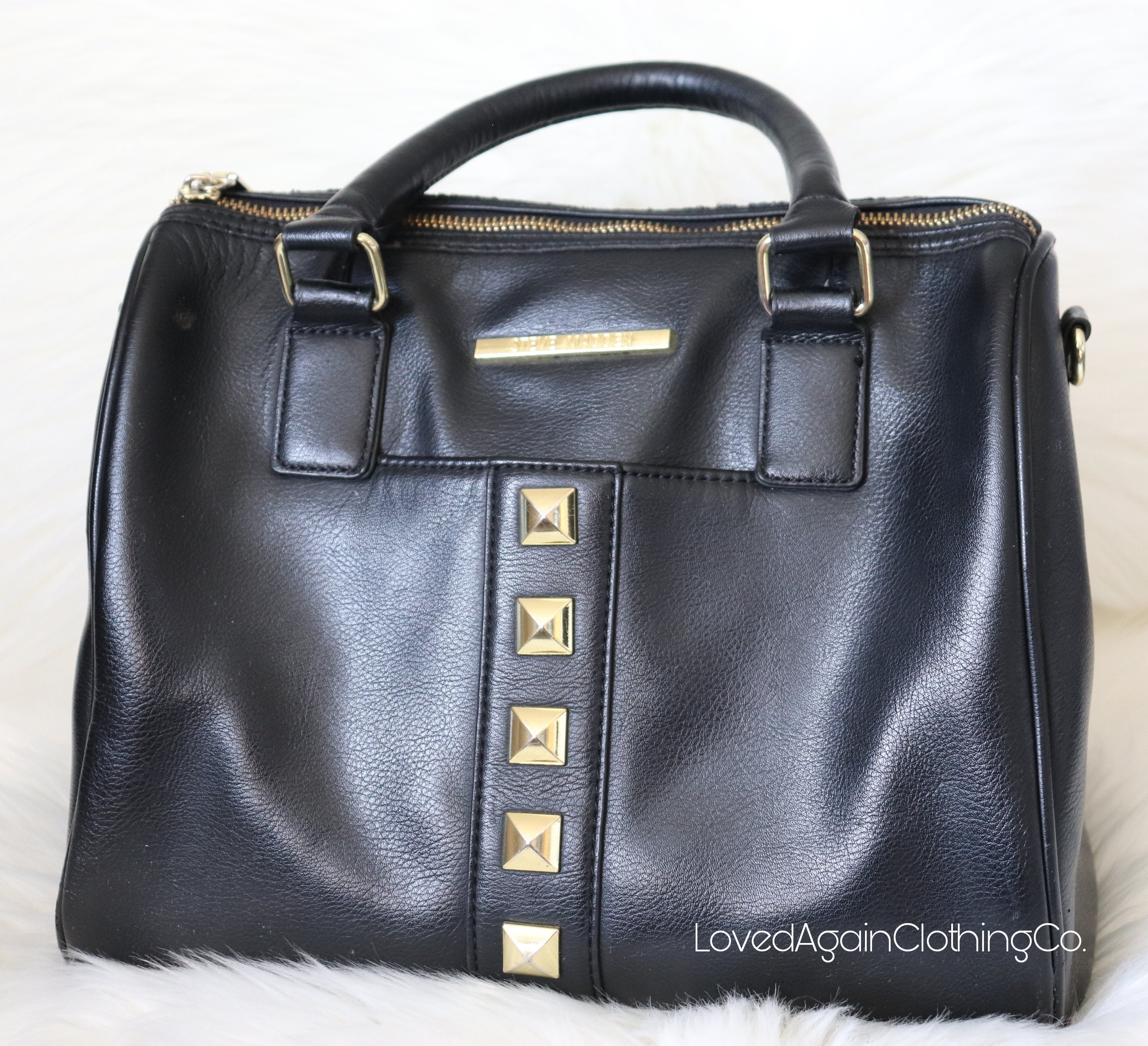 steve madden big black purse