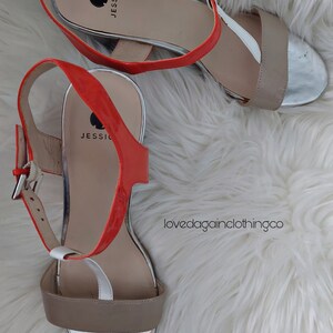 Orange and beige sandals by Jessica image 3