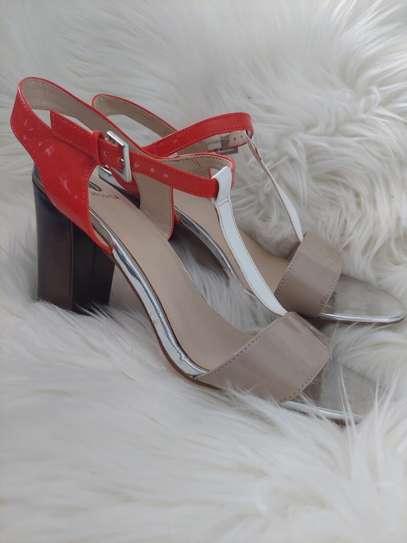 Orange and beige sandals by Jessica image 10