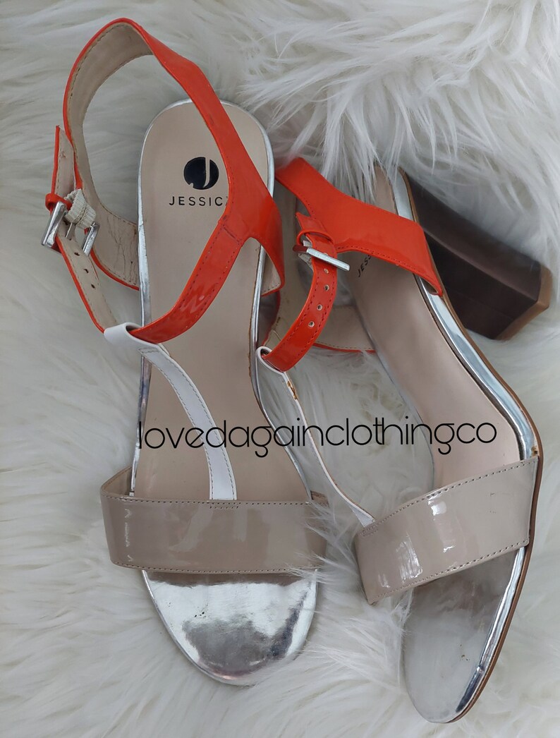 Orange and beige sandals by Jessica image 2