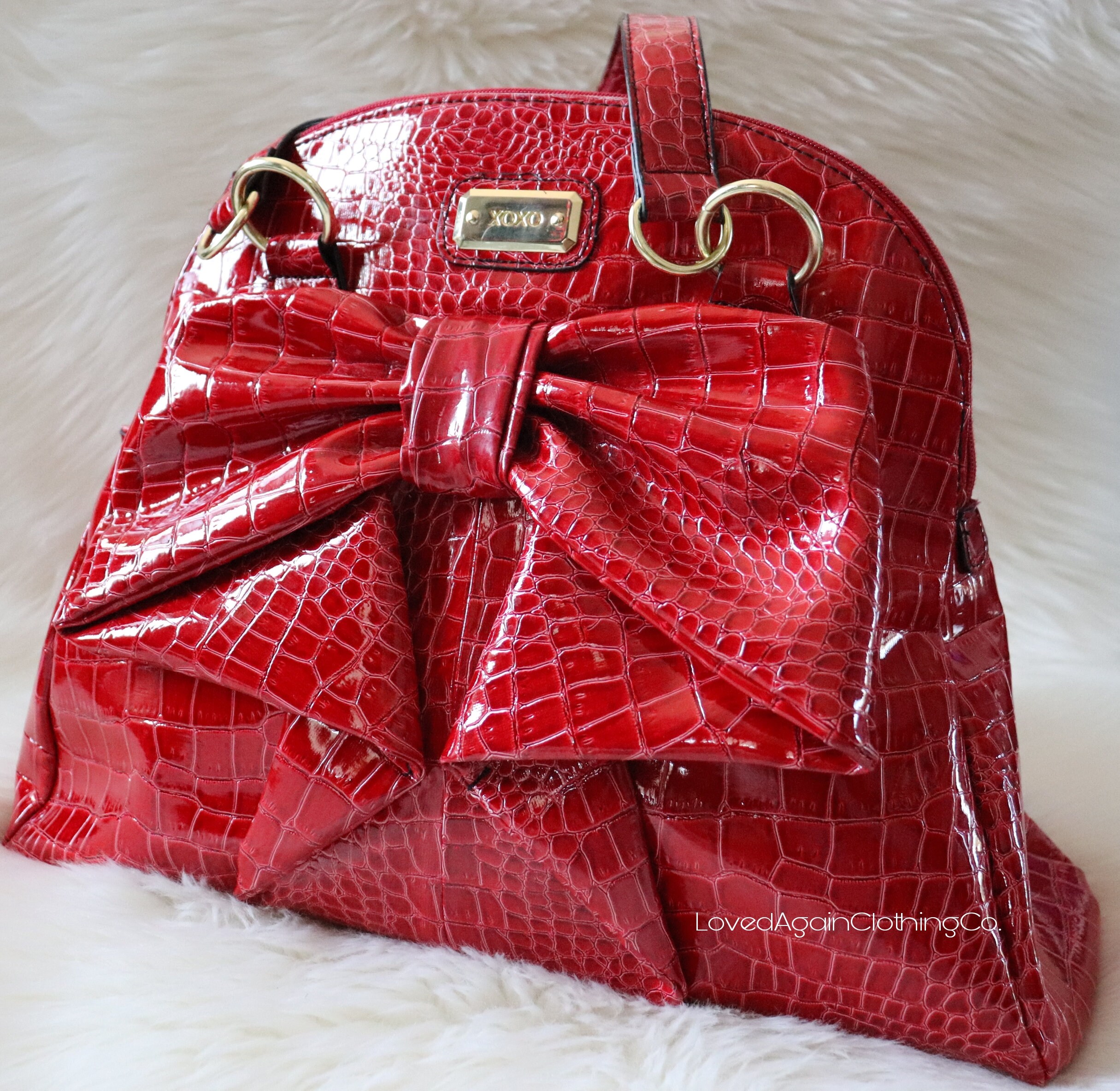 bright red purse