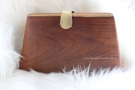 Vintage wooden clutch by French connection 1972 - image 1