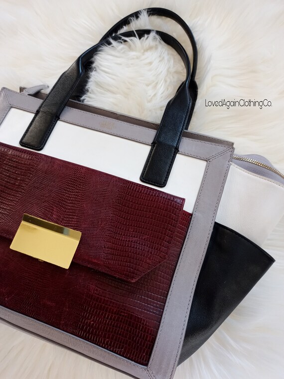 Vince Camuto White Leather Trapeze 
