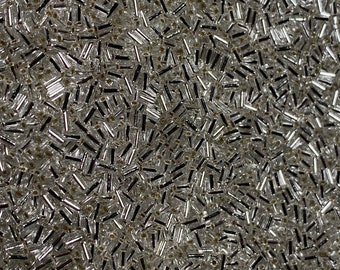 Miyuki Bugle Bead 1.5mm*3mm, 1.5mm*6mm Silver Lined Crystal 5 grams, 10 grams, 20 grams