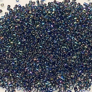 MIYUKI 11/0 Delica Bead DB5 DB005 Medium Blue Iris, Japanese Cylinder Shaped Beads, Jewellery Making, Embroidery, Sewing, Craft Supply