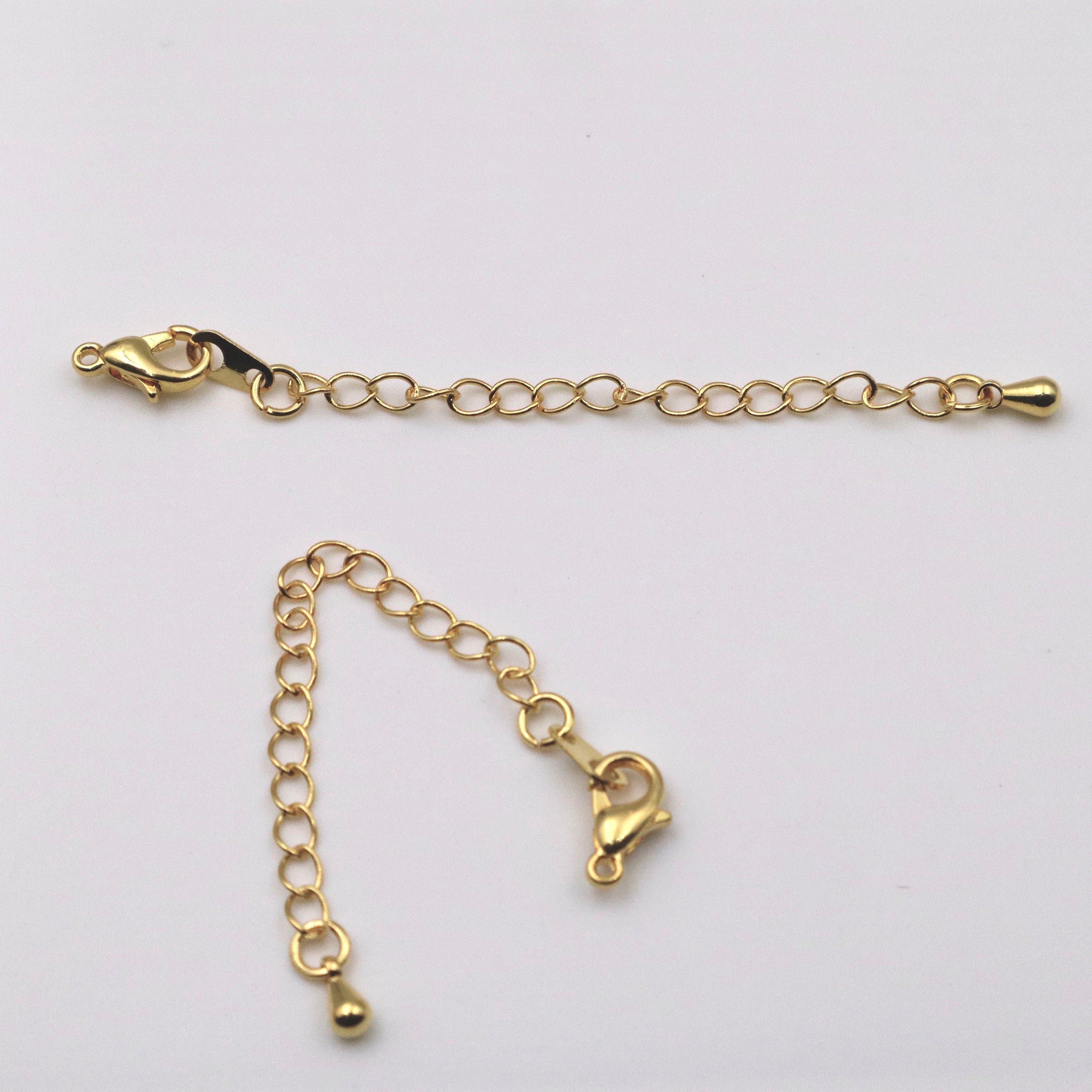 14k Solid Gold Necklace or Bracelet Extender, Removal Solid Gold Link,  Adjustable Extension Chain Gold,rose Gold,white Gold Jewelry Extender 