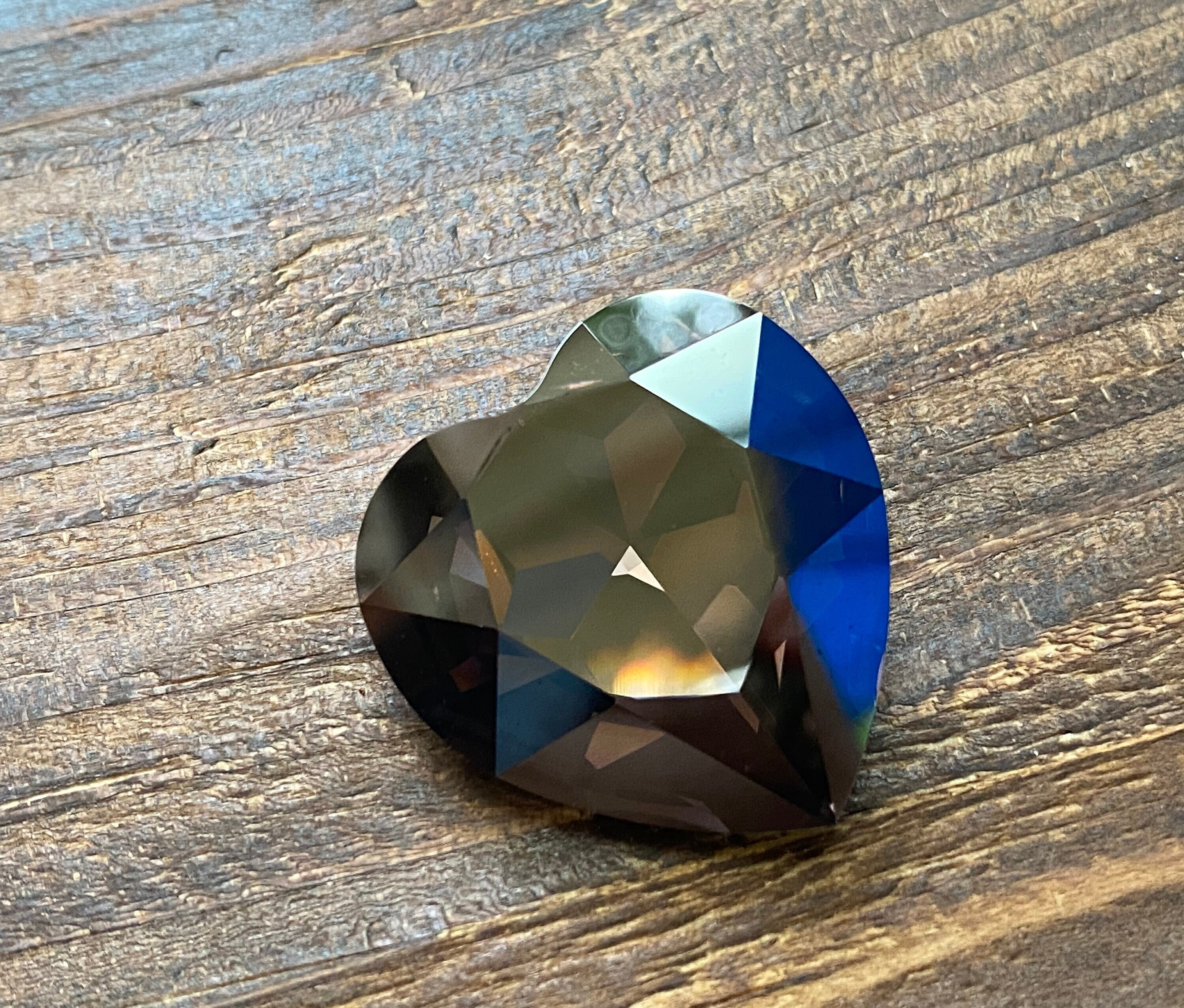 スワロフスキー　ラブハート♡スモールバイオレット Swarovski 28mm heart - Etsy 日本