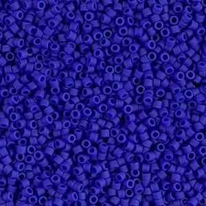 MIYUKI 11/0 Delica Bead DB756 Matte Opaque Royal Blue, Japanese Cylinder Shaped Beads, Jewellery Making, Embroidery, Craft Supply -5 Grams