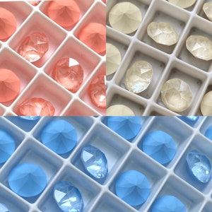Swarovski Austria Made Loose Crystal Stone 1088 Xirius Chaton Ignited Unfoiled SS39 8mm Jewellery Making, Embroidery, Sewing, Craft Supply