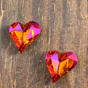 Swarovski Austria Made 4809 Sweet Heart 13*12mm Crystal Astral Pink Foiled für Schmuckherstellung, Stickerei, Nähen, Strass