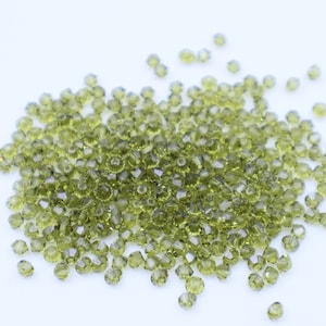 Swarovski Austria Made Bicone Bead 5301 228 3mm Olivine 20pcs, 50pcs, 100pcs Jewellery Making, Embroidery, Sewing, jewellery, costumes
