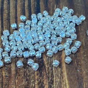 4mm Chatons Montees, Preciosa MC Chaton Maxima SS16/PP31 Crystal with silver cross setting, for beading, sewing, embroidery
