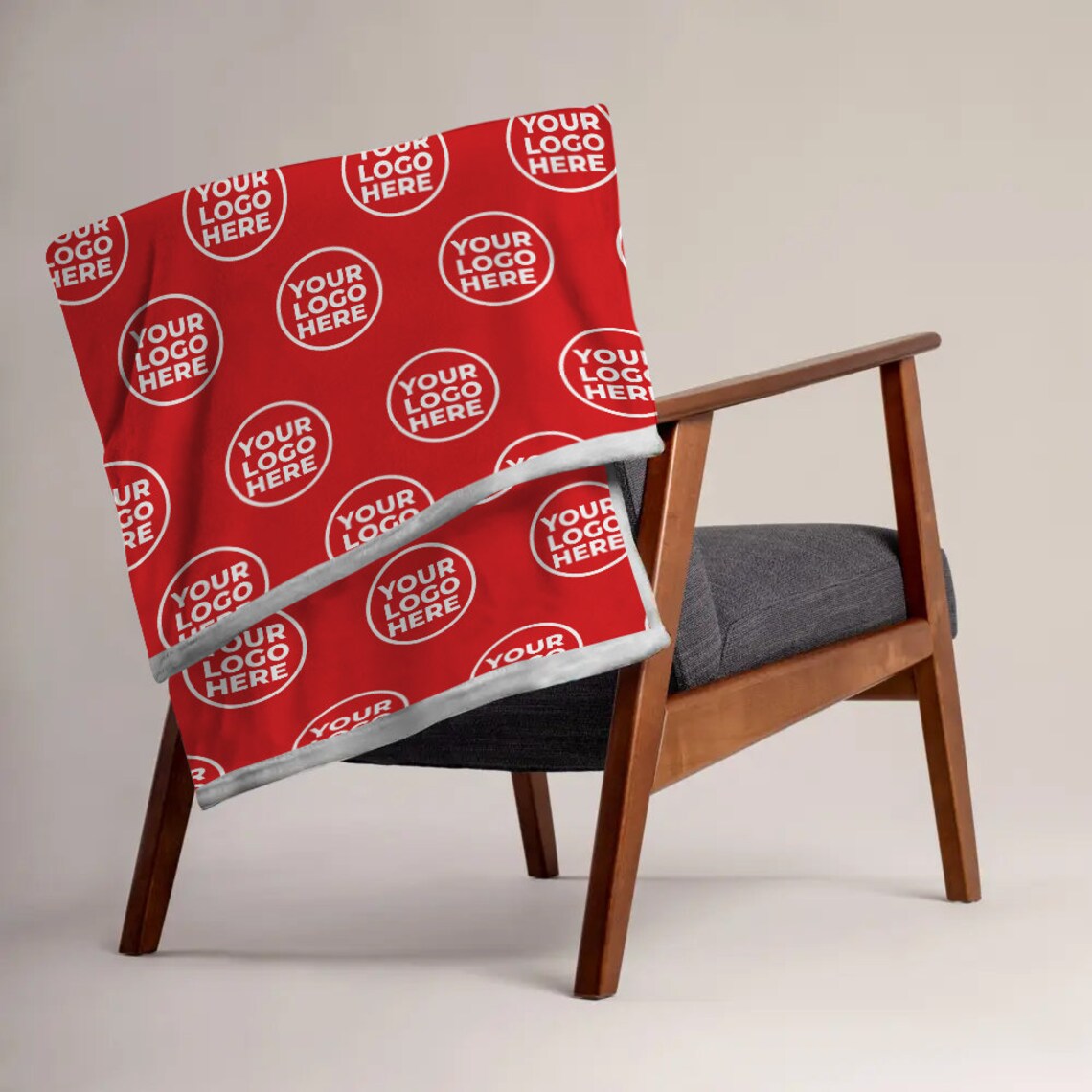 Custom Logo Pattern Blanket Custom Blanket Logo On Blanket Etsy