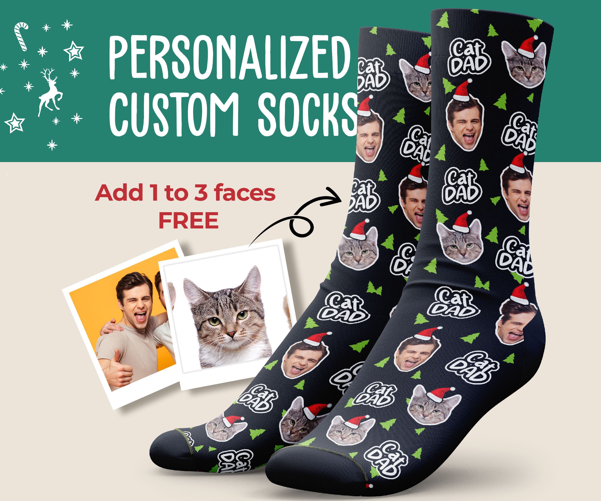 3D Funny Socks Novelty Crazy Mens Women Animal Pattern Cat Paw Bigfoot Crew  Sock