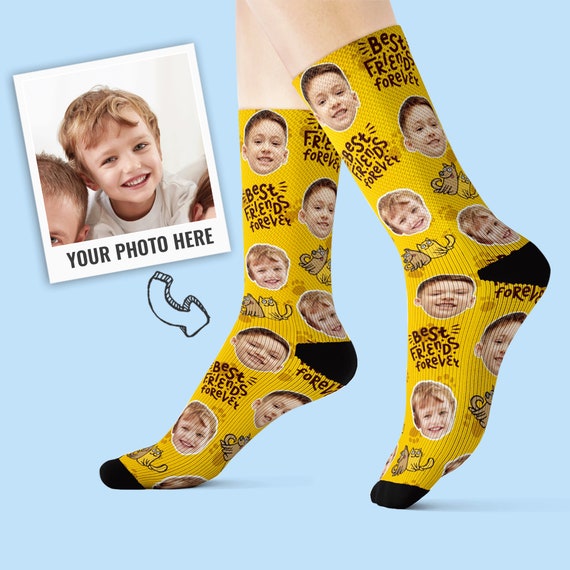 Custom Best Friends Socks BFF Socks Face Socks Friends Etsy