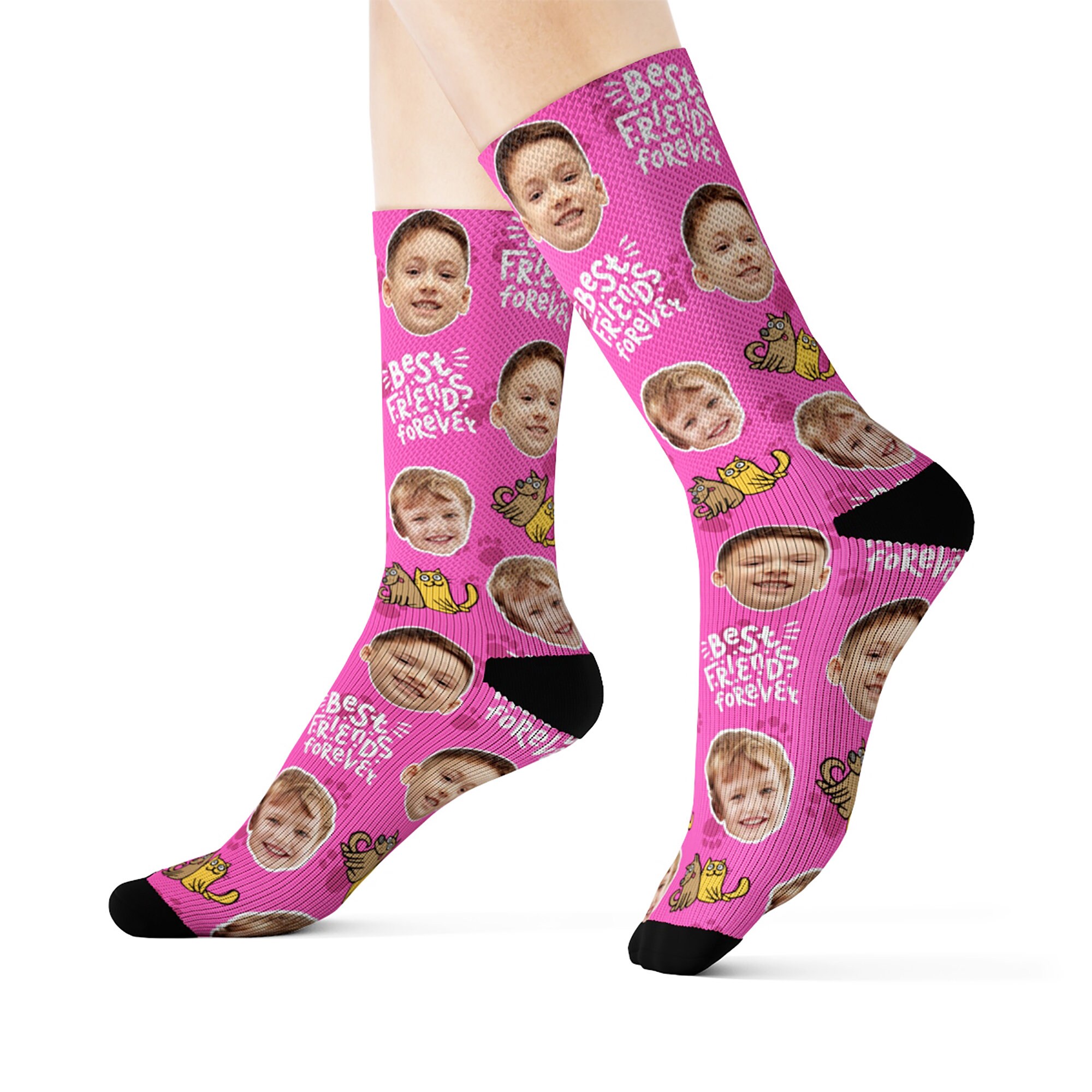 Custom Best Friends Socks BFF Socks Face Socks Friends Etsy
