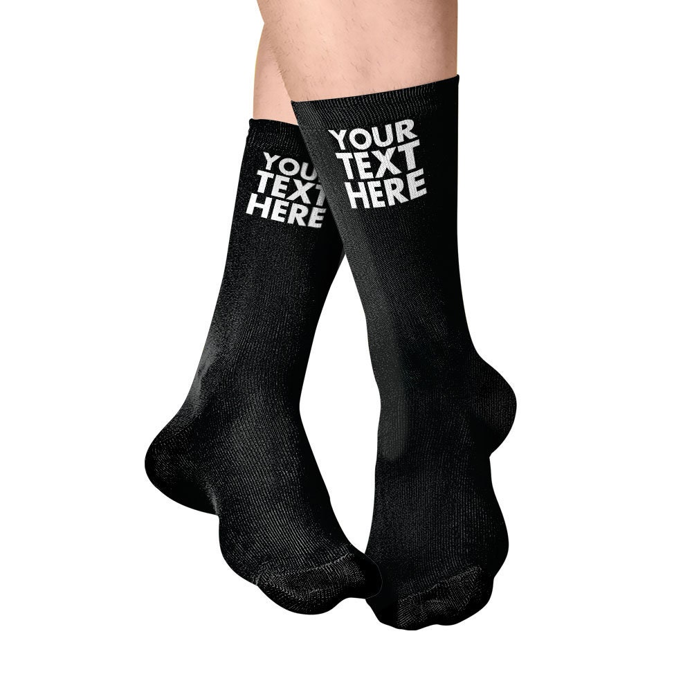 Add Any Custom Text Personalized Socks Custom Name on Socks Etsy