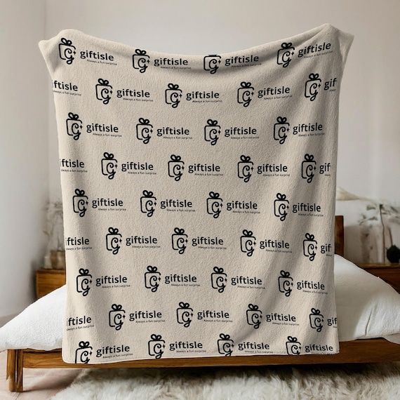 Custom Logo Blanket Business Logo on Blanket Personalized Blanket Logo Pattern Custom Blanket Milestone Blanket Personalized Gifts Etsy