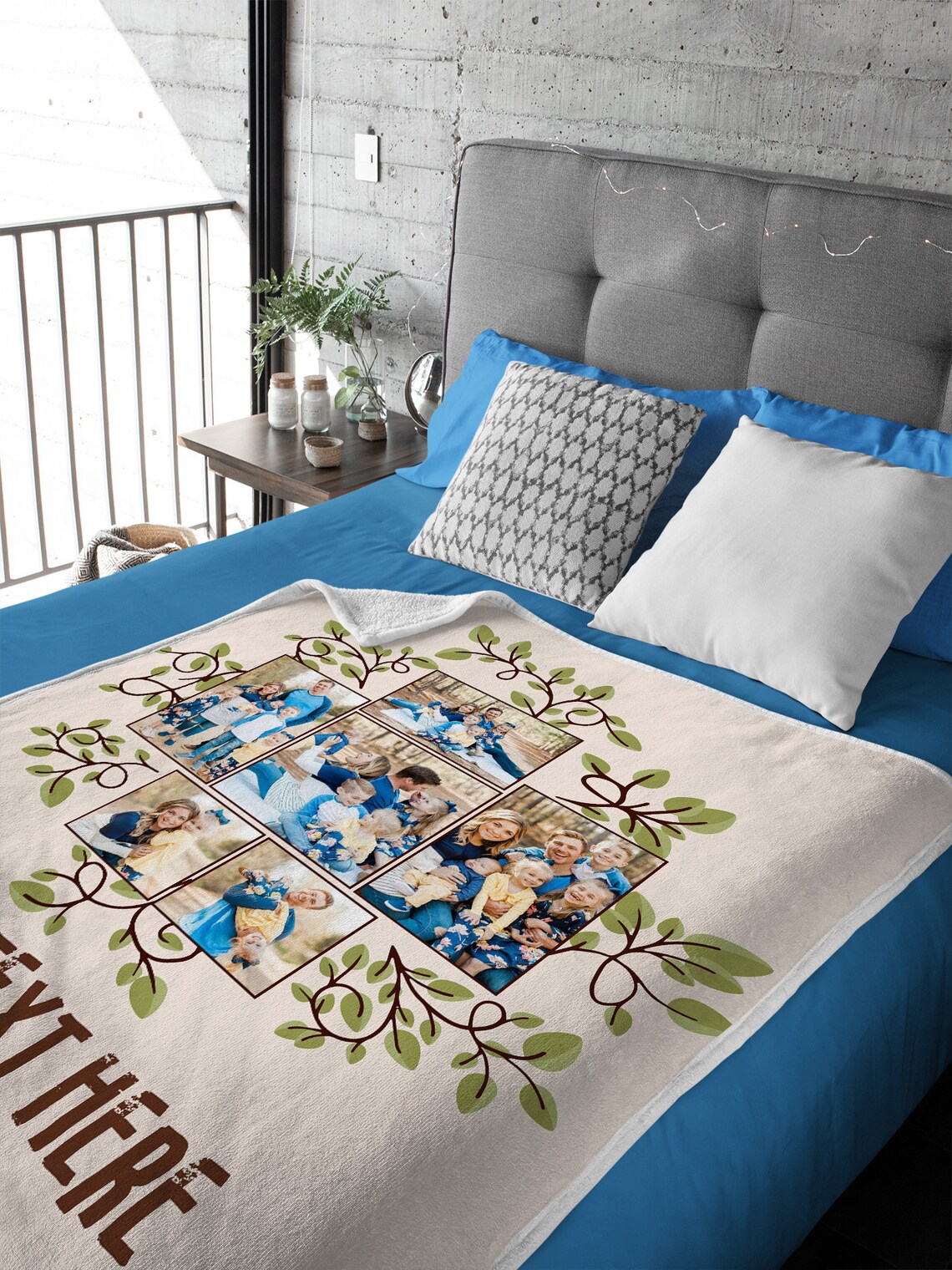 Photo Family Tree Blanket Custom Photo Blanket Photo Collage Etsy