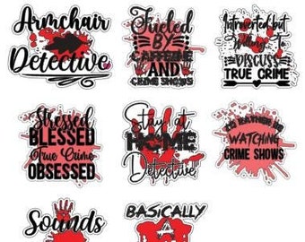 True Crime Junkie Stickers