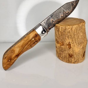 Folding knife in copper modèle folding copper damask image 5