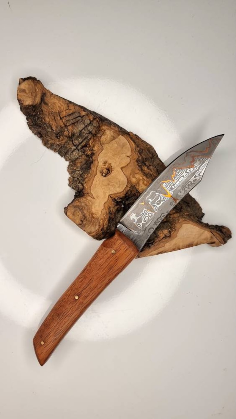 Copper Damascus Knife modèle Copper Damask Etsy