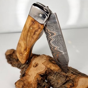 Folding knife in copper modèle folding copper damask image 9