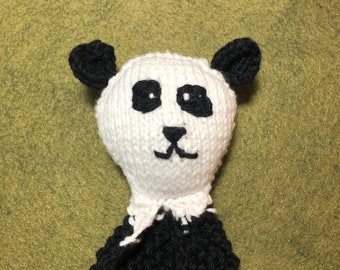 Knit Baby Lovey - Panda