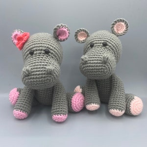 Crochet Hippo, Stuffed Hippo