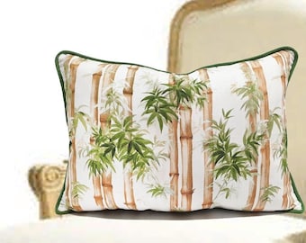 Bamboo Print Pillow | Etsy