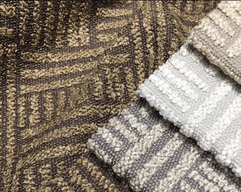 Two-Color Woven Upholstery Fabric by the Yard, Luxury Home Decor Fabric, Heavy Upholstery Boucle Fabric For Cushion Furniture Chair Sofa