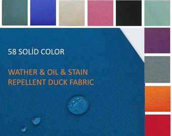Water Repellent Duck Outdoor Upholstery Fabric by the Yard, Indoor / Outdoor Water Oil Repellent Canvas Fabric, Furnishing Upholstery Fabric