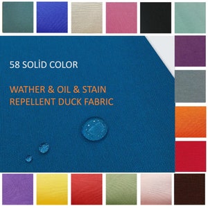 Water Repellent Duck Outdoor Upholstery Fabric by the Yard, Indoor / Outdoor Water Oil Repellent Canvas Fabric, Furnishing Upholstery Fabric