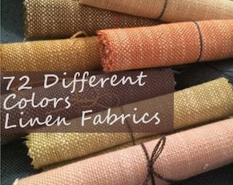 Telas de lino para tapicería en 72 colores, cortadas a medida. Telas elegantes para decoración del hogar, cojines, muebles, sillas y sofás.