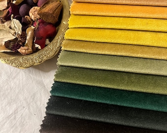 Heavy Velvet Upholstery Fabric by the Yards, 55'' 140 cm Elegant, Furniture Velvet Fabric, Non Stretch Velvet Luxurious Upholstery Velvet