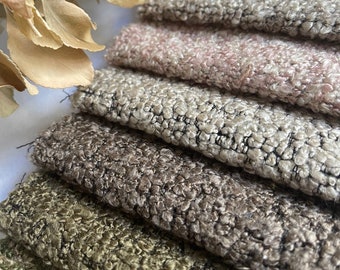 7 Color Boucle Upholstery Fabric by the Yard, Puffy Textured Boucle Furnishing Fabric, Cushion Furniture Chair Sofa Upholstery Fabric