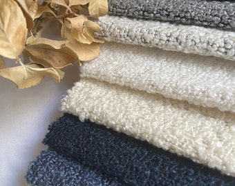 9 Color Boucle Upholstery Fabric by the Yard, Puffy Textured Boucle Furnishing Fabric, Cushion Furniture Chair Sofa Upholstery Fabric