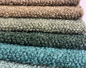 6 Color Boucle Heavy Upholstery Fabric by the Yard, Faux Sheepskin Boucle Furnishing Fabric, Cushion Furniture Chair Sofa Upholstery Fabric