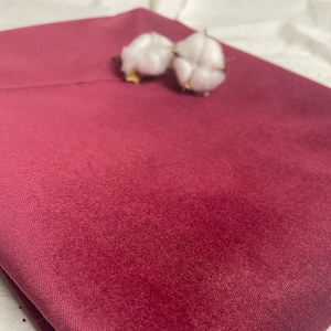 Maroon Red Cotton Velvet Upholstery Fabric by the Yards, 55&#39;&#39; (140 cm) Elegant Fabric, Furniture Velvet Fabric,Luxurious Upholstery Velvet