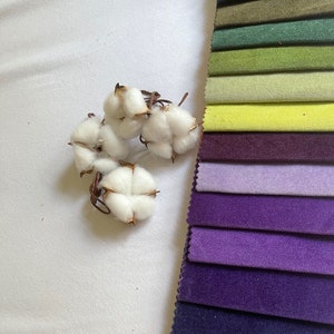 13 Colours Cotton Velvet Upholstery Fabric by the Yards, 55&#39;&#39; (140 cm) Elegant, Furniture velvet Fabric, Luxurious Upholstery Velvet